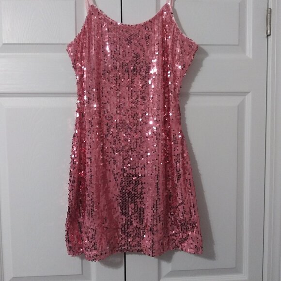 Babeyond Sparkly Pink Cocktail Party Dress NEW Sz XL(Juniors) or M - Picture 2 of 11